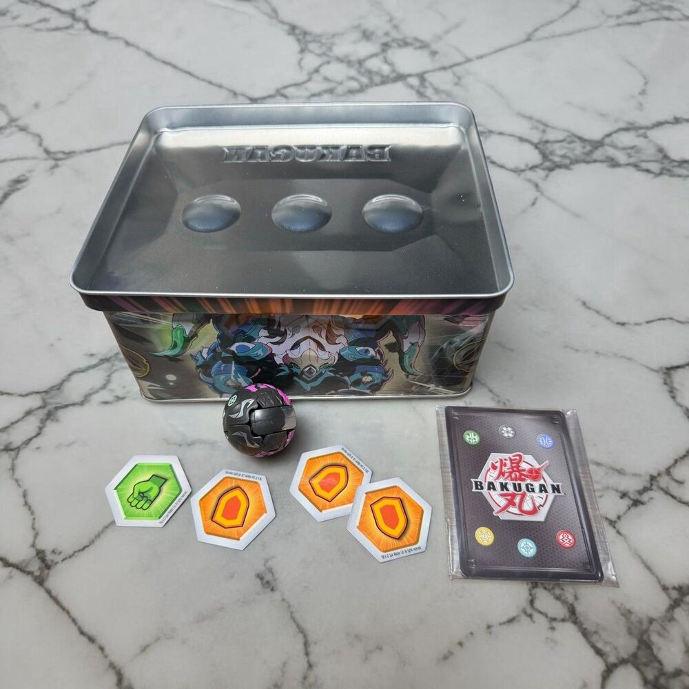 Bakugan Baku-Tin, Sectanoid Premium Collectors Storage Tin -with Cards & Bakugan